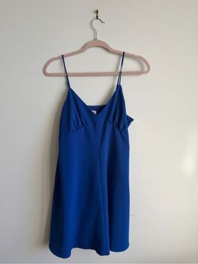 Royal Blue Spaghetti Strap Slip Dress
